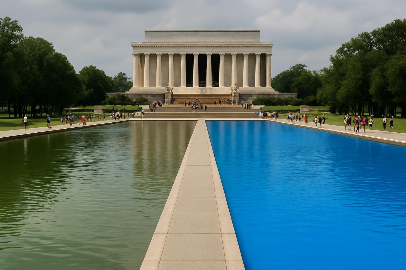 Legal Battle Erupts Over Trump Administration’s Plan to Change the Lincoln Memorial Reflecting Pool’s Color
